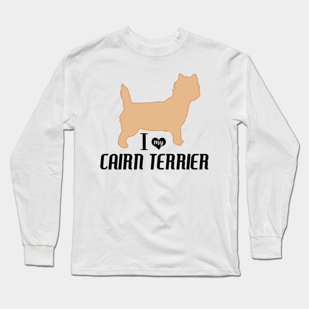 Cairn Terrier Pattern in Black Paw Prints and Bone Print Carin Terriers Long Sleeve T-Shirt by JessDesigns